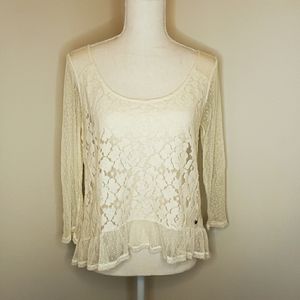 White Lacey Blouse - Abercrombie and Fitch